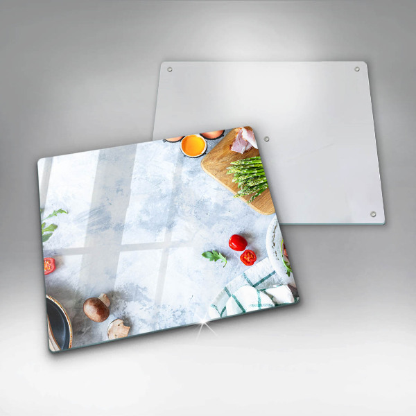 Glas Ceranfeldabdeckung Zutaten in der Küche