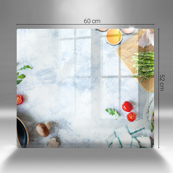 Glas Ceranfeldabdeckung Zutaten in der Küche