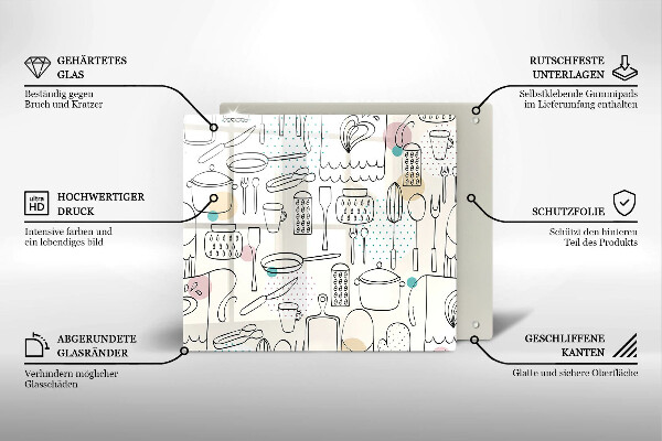 Glas Ceranfeldabdeckung Küchenzubehör