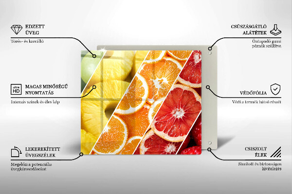 Glas Ceranfeldabdeckung Bunte Früchte