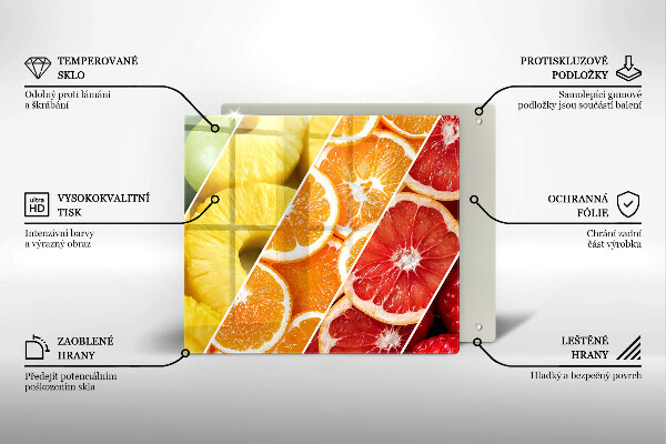 Glas Ceranfeldabdeckung Bunte Früchte
