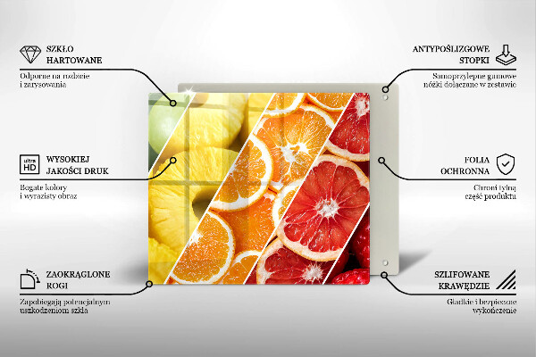 Glas Ceranfeldabdeckung Bunte Früchte
