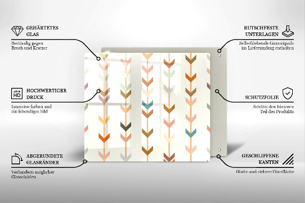 Glas Ceranfeldabdeckung Geometrische Elemente
