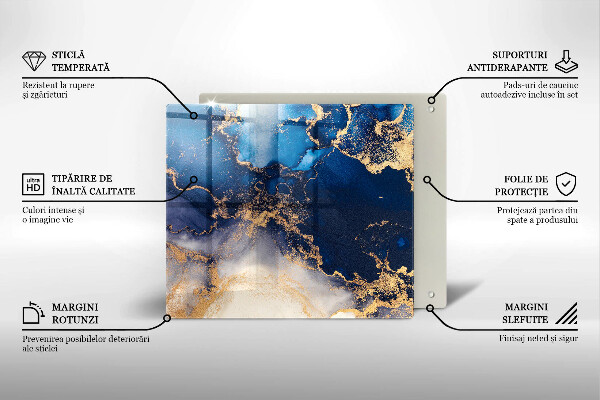 Glas Ceranfeldabdeckung Marmorabstraktion