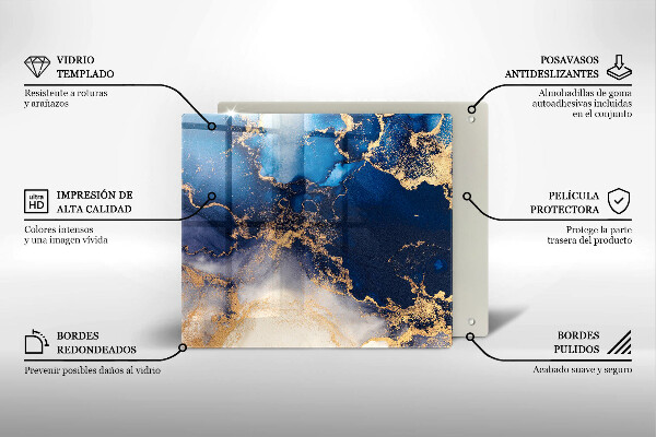 Glas Ceranfeldabdeckung Marmorabstraktion