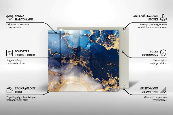 Glas Ceranfeldabdeckung Marmorabstraktion