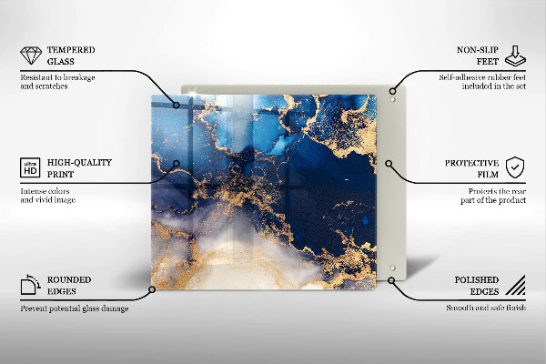 Glas Ceranfeldabdeckung Marmorabstraktion