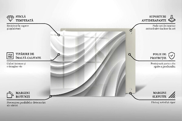 Glas Ceranfeldabdeckung Geometrische Linien