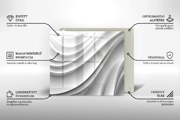 Glas Ceranfeldabdeckung Geometrische Linien