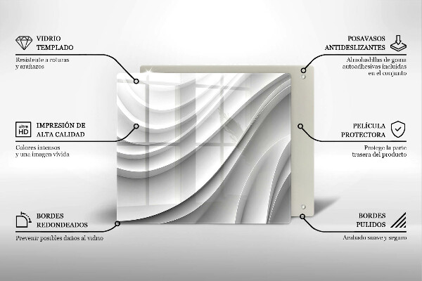 Glas Ceranfeldabdeckung Geometrische Linien