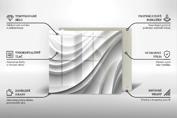 Glas Ceranfeldabdeckung Geometrische Linien