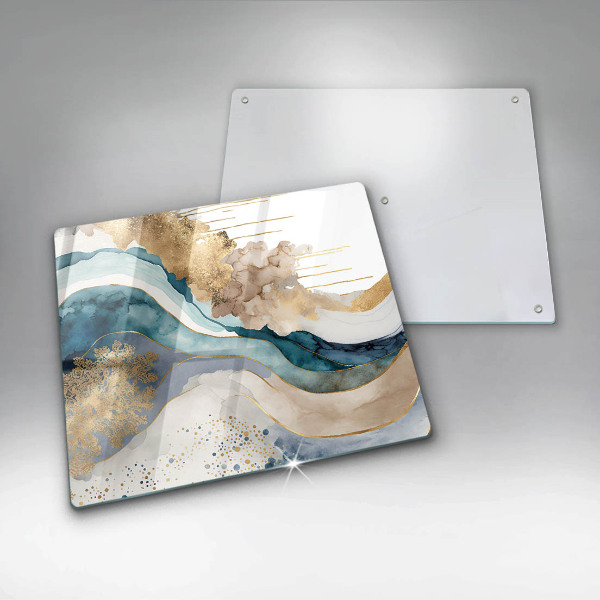 Glas Ceranfeldabdeckung Bunter Marmor