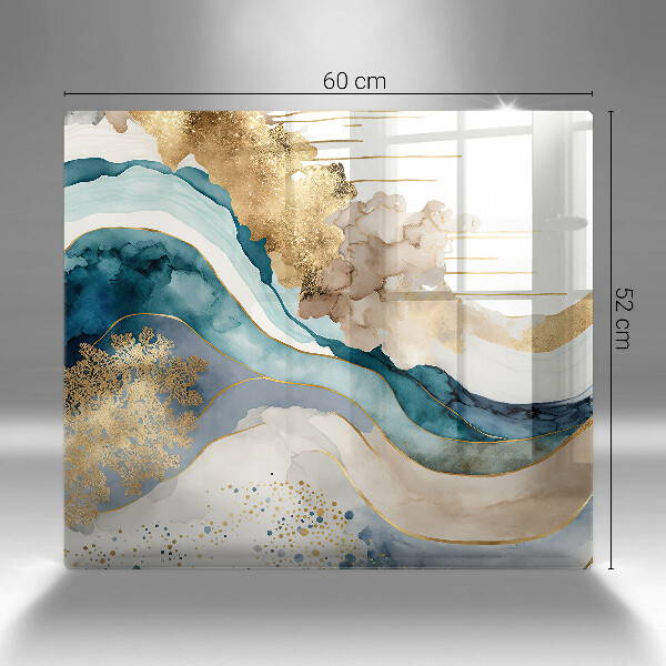 Glas Ceranfeldabdeckung Bunter Marmor