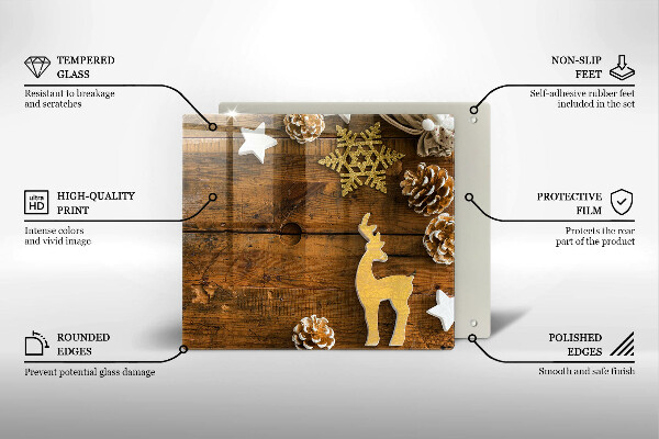 Glas Ceranfeldabdeckung Weihnachtsdekorationen