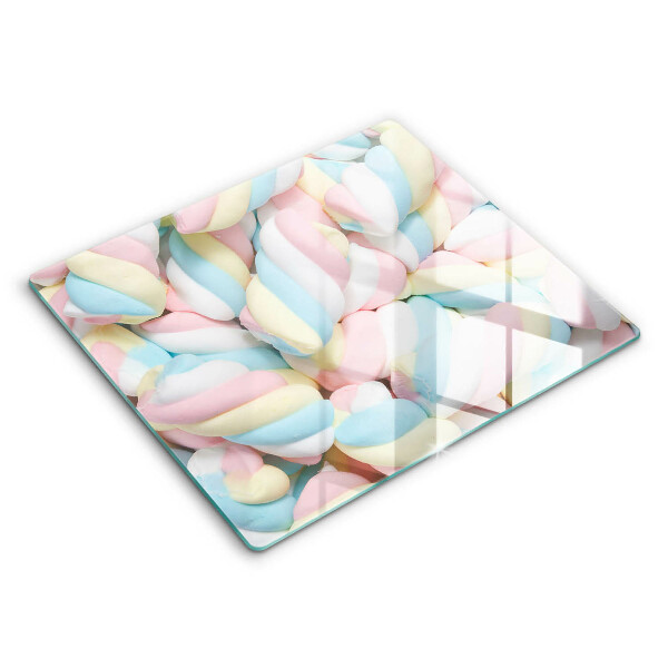 Glas Ceranfeldabdeckung Bunte Marshmallows
