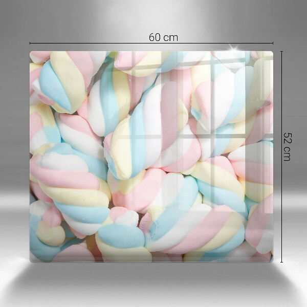 Glas Ceranfeldabdeckung Bunte Marshmallows