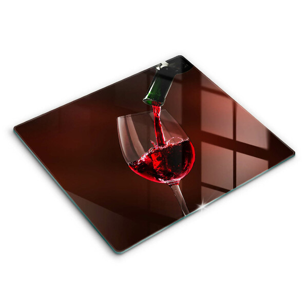 Glas Ceranfeldabdeckung Ein Glas Wein