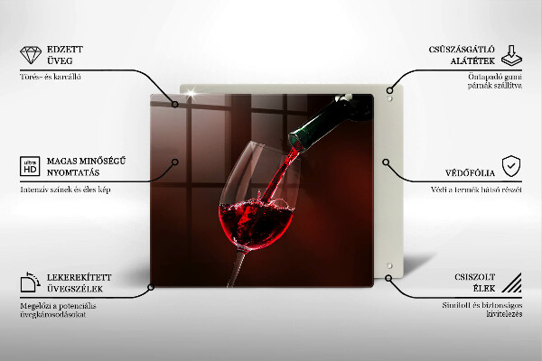 Glas Ceranfeldabdeckung Ein Glas Wein