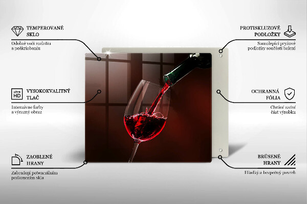 Glas Ceranfeldabdeckung Ein Glas Wein