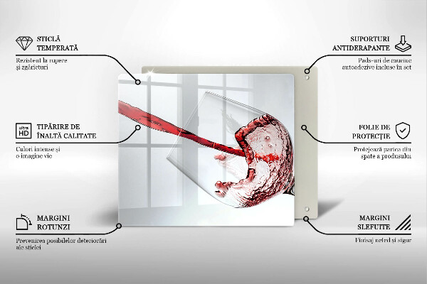 Glas Ceranfeldabdeckung Rotwein