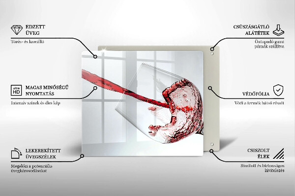 Glas Ceranfeldabdeckung Rotwein