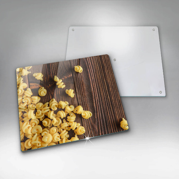 Glas Ceranfeldabdeckung Nudeln auf dem Tisch