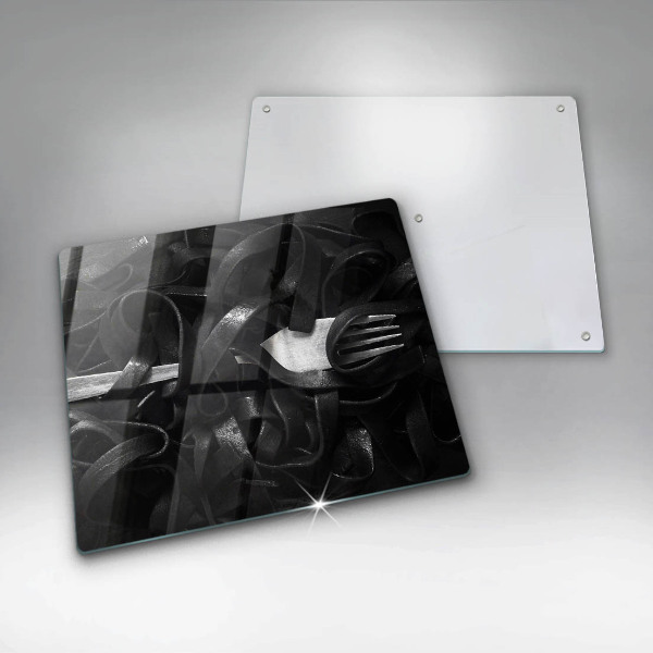 Glas Ceranfeldabdeckung Schwarze Tagliatelle-Nudeln