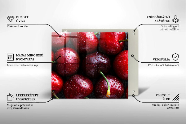 Glas Ceranfeldabdeckung Nahaufnahme von Kirschen