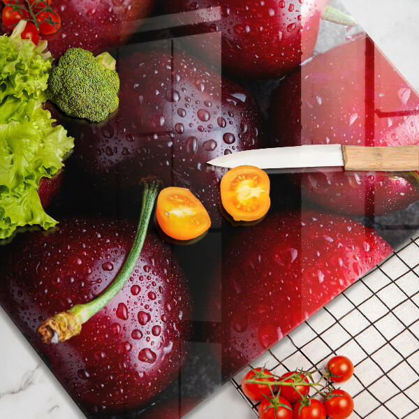 Glas Ceranfeldabdeckung Nahaufnahme von Kirschen