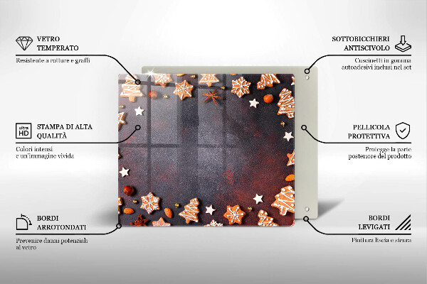 Glas Ceranfeldabdeckung Lebkuchenweihnachten