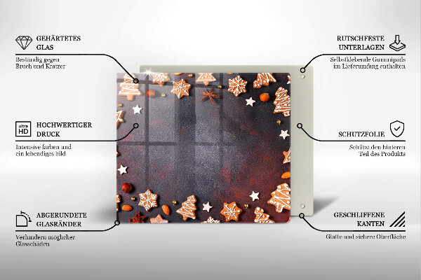 Glas Ceranfeldabdeckung Lebkuchenweihnachten