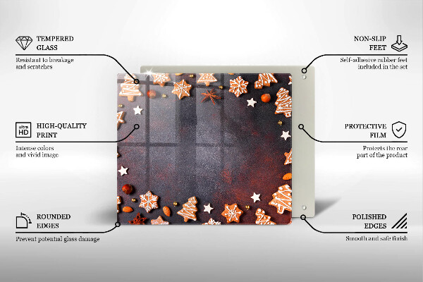 Glas Ceranfeldabdeckung Lebkuchenweihnachten