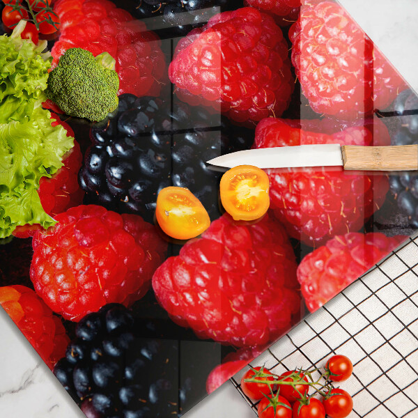 Glas Ceranfeldabdeckung Himbeeren und Brombeeren