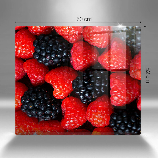 Glas Ceranfeldabdeckung Himbeeren und Brombeeren