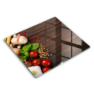 Glas Ceranfeldabdeckung Gemüse auf dem Tisch