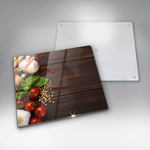 Glas Ceranfeldabdeckung Gemüse auf dem Tisch