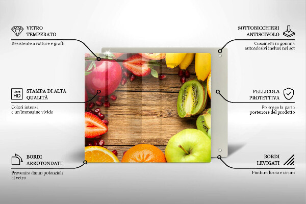 Glas Ceranfeldabdeckung Frisches Obst