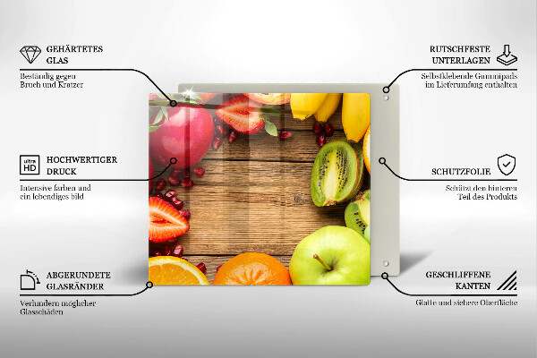 Glas Ceranfeldabdeckung Frisches Obst