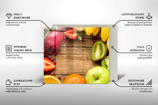 Glas Ceranfeldabdeckung Frisches Obst