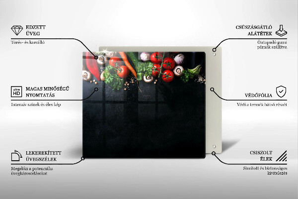 Glas Ceranfeldabdeckung Buntes Gemüse