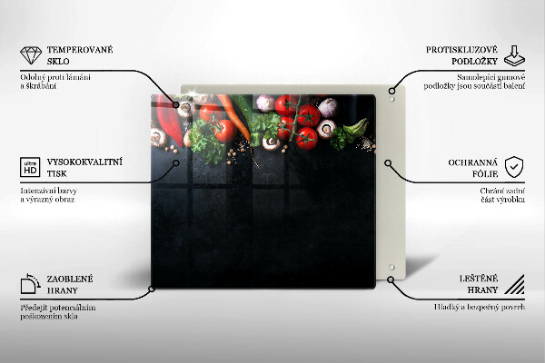 Glas Ceranfeldabdeckung Buntes Gemüse