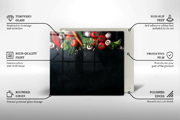 Glas Ceranfeldabdeckung Buntes Gemüse