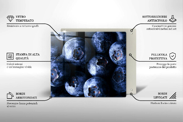Glas Ceranfeldabdeckung Nahaufnahme von Beeren