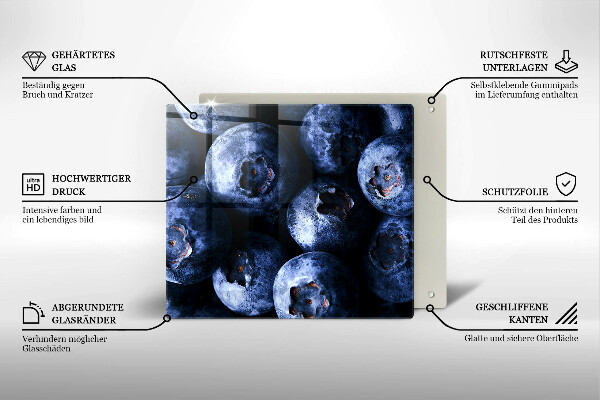 Glas Ceranfeldabdeckung Nahaufnahme von Beeren