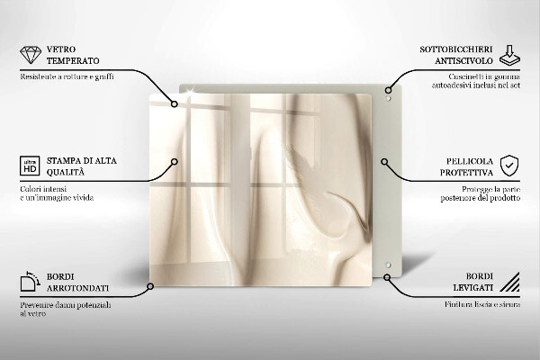 Glas Ceranfeldabdeckung Cremiges Eis