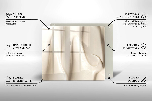 Glas Ceranfeldabdeckung Cremiges Eis