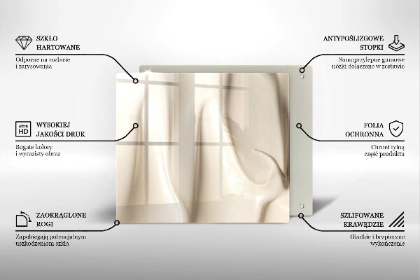 Glas Ceranfeldabdeckung Cremiges Eis