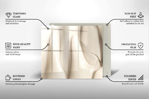 Glas Ceranfeldabdeckung Cremiges Eis