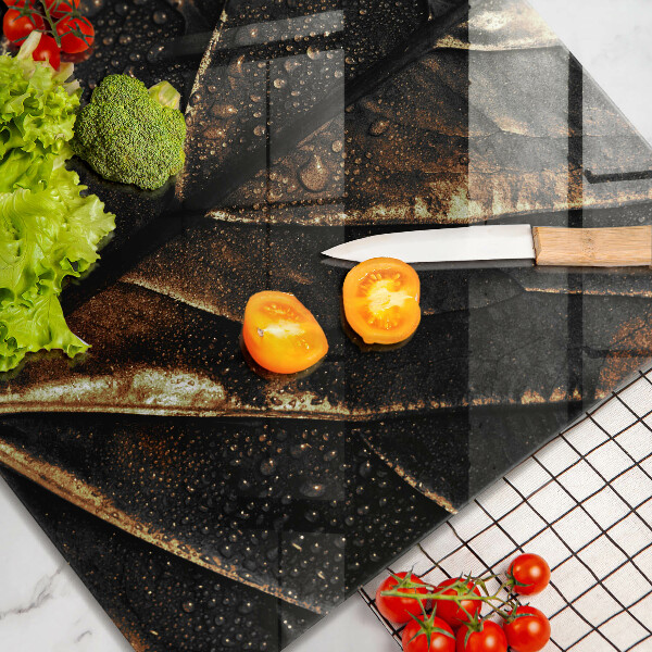 Glas Ceranfeldabdeckung Gold Blatt