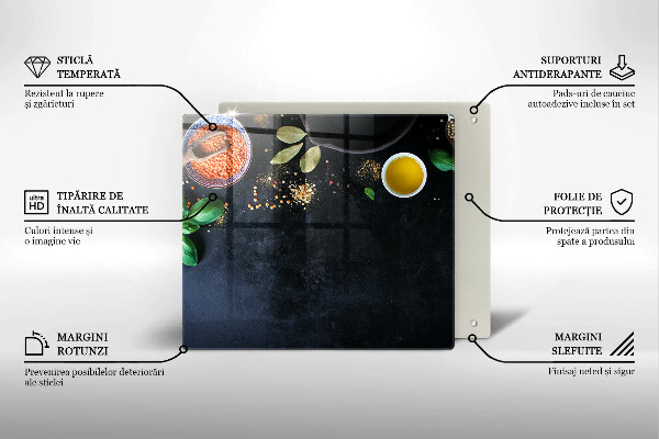 Glas Ceranfeldabdeckung Schüsseln mit Gewürzen